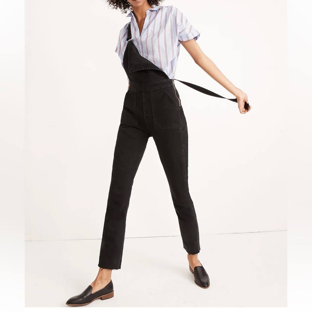 Madewell • Black Denim Overalls